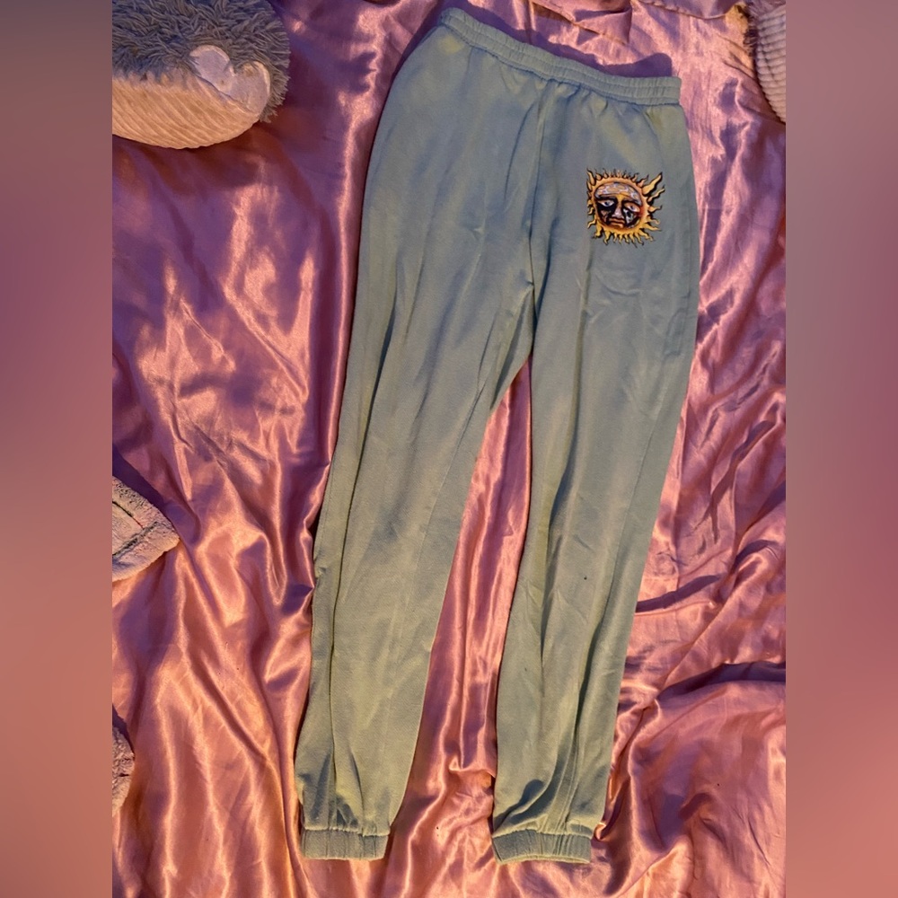 mint green subline sweet pants